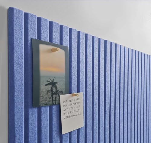 Large Felt Bulletin Board 48" x 24", Sky Blue