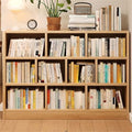 Lumber Organizer Shelf 3/4 Shelves, Lateral Filing or Vertical, Closed Back Floor-Standing Bookshelf Rack Bookcase Cabinet Tiered Shelf Grid Storage Unit Natural 47.2" L x 9.4" W x 40.9" H