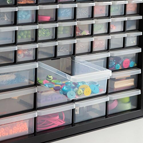 IRIS USA 44-Drawer Small Parts Storage Cabinet, Crafts, Made in USA, Black