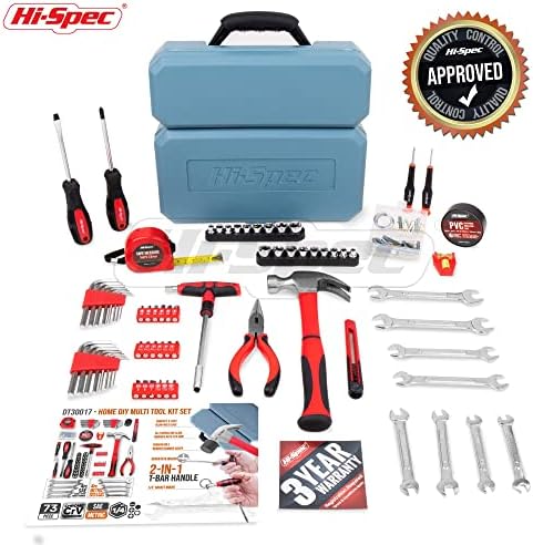 Hi-Spec Home and Garage Tool Kit Household and Auto Repair Tools Pliers