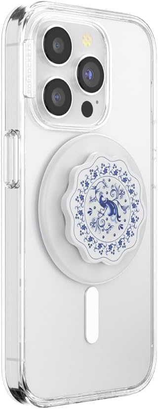PopSockets Phone Grip for MagSafe, Magnetic Holder- Peacock Saucer | Removable, For Kindle / Android / iPhone, With Magnet, Phone, Women, Electronic Accessories, For iPad/Kindle/iPhone/Android