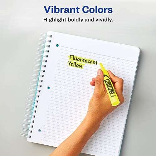 Avery Hi-Liter Desk-Style Highlighters, Smear Safe Ink, Chisel Tip, 4 Assorted Color Highlighters (24063)