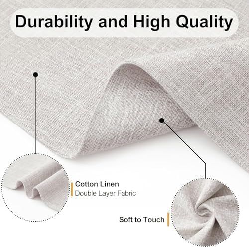 Homaxy Cloths Placemats for Dining Table Set of 6, 13" x 19", Beige