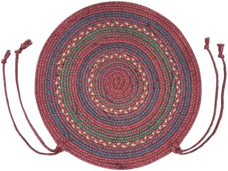 Homespice Jamestown Jute Braided Chair Pads, Round 15" Set of 2