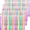 Crtiin 100 Pack HB Colorful Stackable Pencils, Translucent Multipoint Non-sharpening Stackable Pencil with Matching Eraser for Girls Students Teachers Office Supplies Rewards, 7 Colors