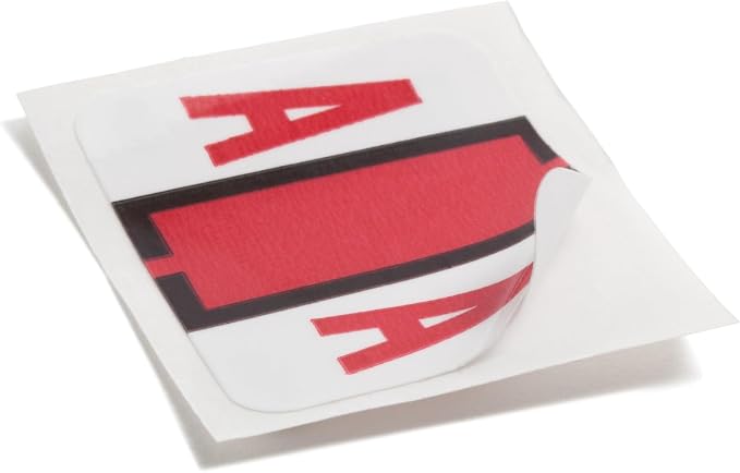 Smead BCCR Bar-Style Color-Coded Alphabetic Label, A, Label Roll, Red, 500 Labels per Roll, (67071)