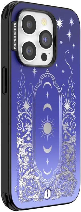 PopSockets iPhone 14 Pro Phone Case with MagSafe, Wireless Charging Compatible, Bookish - Mirror Curse Breaker