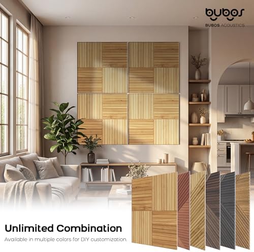 BUBOS 6 Pack Art Acoustic Wall Panels,70.8”x47.2”Self Adhesive for Home Decor