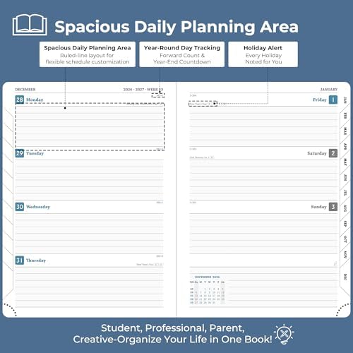 Planner 2026-2027 Daily Daily Weekly and Monthly,8.5"x6.5"
