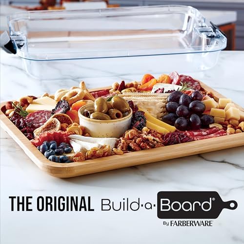 Farberware Build-A-Board 11 x 14 Inch Bamboo Cutting Board with Lid