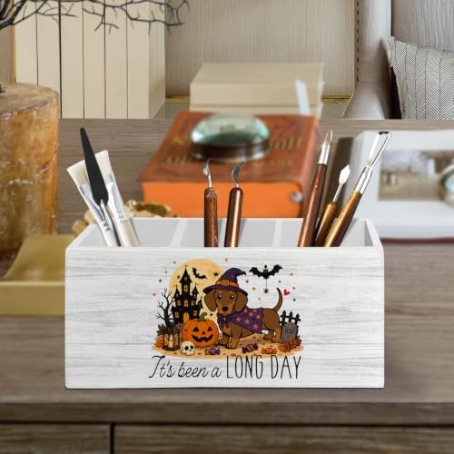 Halloween Dachshund Dog Pen Pencil Holder for Desk Accessories