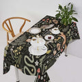 Retro Forest Curtains, Fairy Tale Woodland Wild Animals Moths Owl Snake Cartoon Flowers Mushroom Farmhouse Holiday Tablecloths for Home Kitchen Party Dinner Decor 55x75in