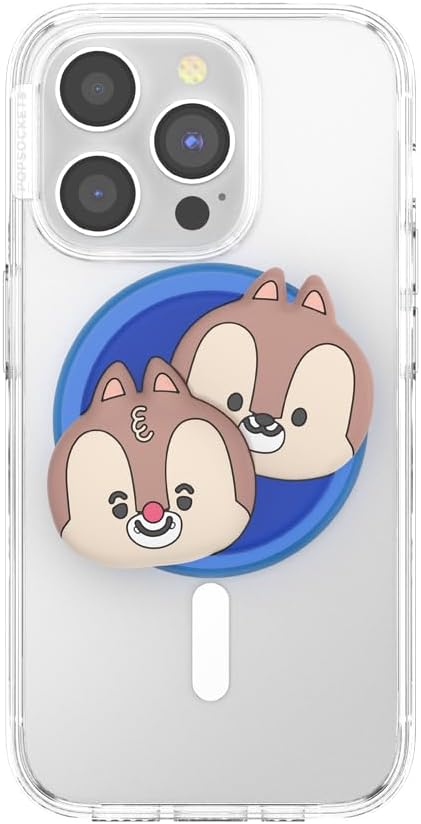PopSockets Phone Grip for MagSafe, Magnetic Holder- Chip N' Dale | Removable, For Kindle / Android / iPhone, With Magnet, Disney, Mickey Mouse, Minnie, Kawaii, Cute