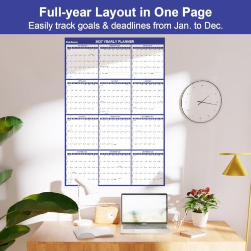 2027 Wall Calendar 32" x 48" Wet & Dry Erase 12 Months Calendar for Wall