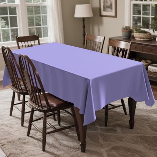 CXPSINC 54 Inch X 300 Feet Plastic Table Cover Roll Disposable Tablecloth with Slide Cutter for All Type/Shape Tables | Party, Banquet, Birthdays, Weddings(Purple, 300 Feet)