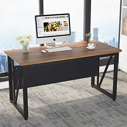 Tribesigns 55 inches Executive Desk and 43" lateral File Cabinet, L-Shaped Computer Desk Home Office Furniture with Drawers and Storage Shelves, Office Table with Cabinet