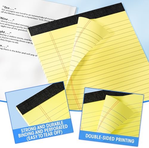 6 Packs Legal Pads 8.5 x 11 Inch, Wide Ruled & Perforated Colored Notepads