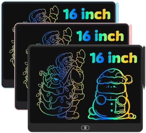 LCD Writing Tablet for Kids 16 inch 3 pcs (Blue, Pink and Black)
