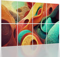 UMIACOUSTICS 8 Pcs 0.7Inch Thick Art Acoustic Panels, Total 47.2” x 31.5” Decorative Sound Absorbing Art Panels, Acoustical Wall Panels for Home, Office, Hotel, Sage-brocade