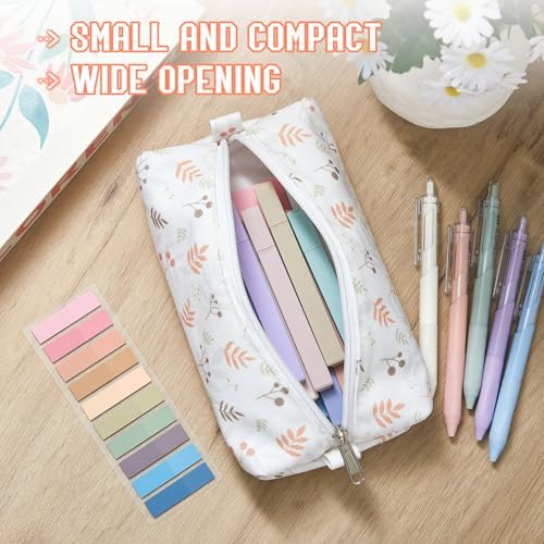 Jutom 39 Pcs Aesthetic Book Annotation Kit,Beige,Floral Style