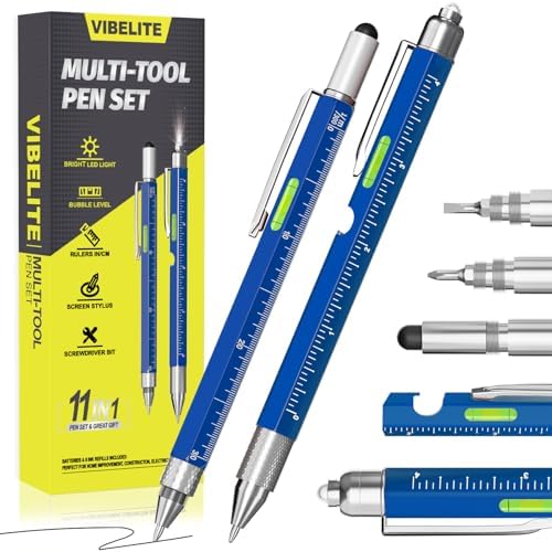 11 in 1 Multitool Pen Set, Blue, 2 Pack