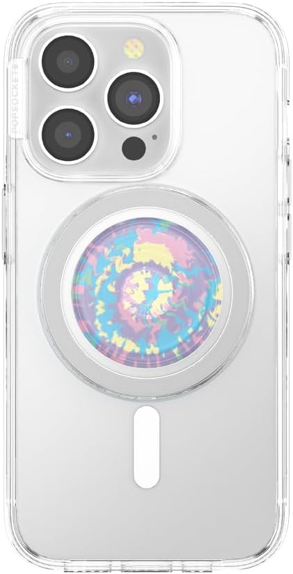 PopSockets Phone Grip for MagSafe, Magnetic Holder- Marble Swirl | Removable, For Kindle / Android / iPhone, With Magnet, Rainbow, Colorful, iPad, Removable, Popper