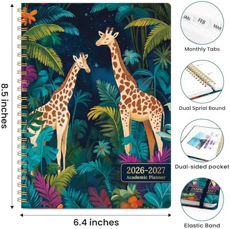 Planner 2026-2027, Weekly & Monthly Academic Calendar, Jul 2026 – Jun 2027