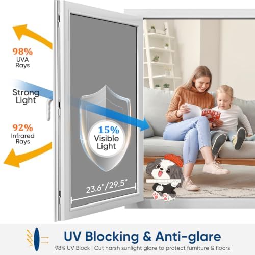 SUNBABY Window Tint for Home, One Way Privacy & Heat Blocking, 35.4"x236.2"