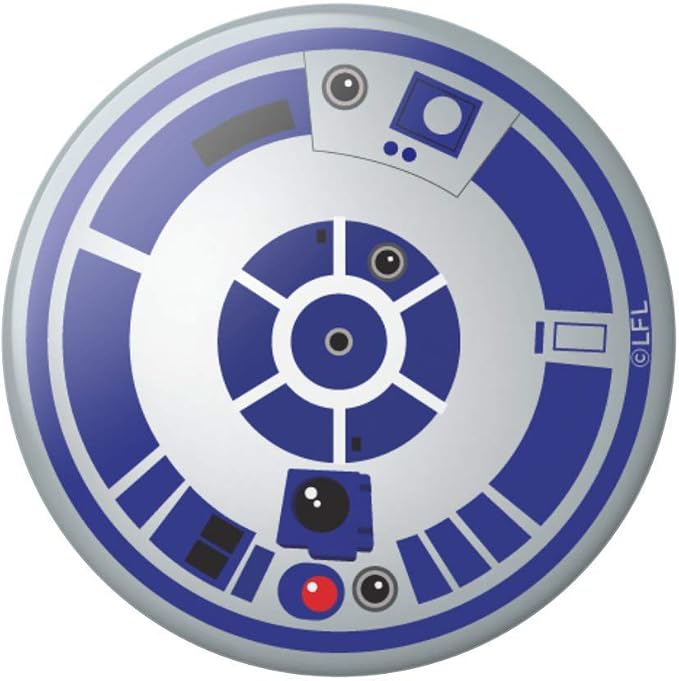 PopSockets Adhesive Phone Grip, Holder- R2-D2 Icon (Gloss) | Secure Comfortable Hold, Anti-Drop, Kickstand, Star Wars, Grogu, Electronic Accessories, For iPad/Kindle/iPhone/Android
