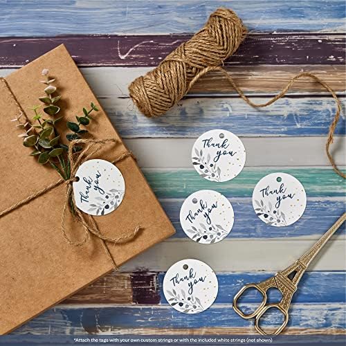 Avery Round Tags, Sure Feed Technology, 2" Diameter, Matte White, Strings Included, 600 Total, Print-to-The-Edge, Laser/Inkjet Printable (80512) (Pack of 5)