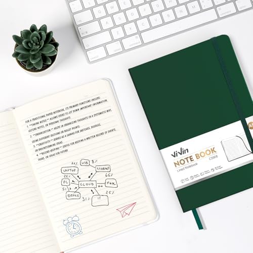 ViVin 12 Pack A5 Hardcover Lined Notebook,192 pg College Ruled 5.5x8.3