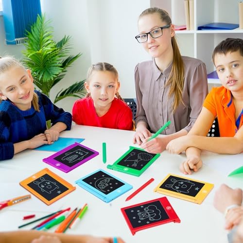 Nezyo 16 Pack 4.5 Inch Mini LCD Writing Tablet for Kids,6 Colors