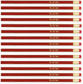 100 Personalized Custom Printed Pencils. USA Made. PMA Certified – Red
