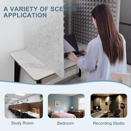 Desktop Soundproof Cover, Portable Vocal Booth, Microphone Isolation Booth Cube
