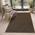 Lahome Geometric Outdoor Easy Jute Rug, 3x5 Indoor Outdoor Front Door Rug