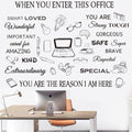 Office Inspirational Wall Decals Positive Sayings Peel and Stick Vinyl Quotes Wall Decor Motivational Teamwork Company Wall Art for Bedroom Study Office Wall Stickers and Murals Decor