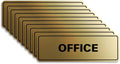 Signs ByLITA Standard Office Sign - Professional Business Signage - Easy to Install (Brushed Gold) - Large 10 Pack