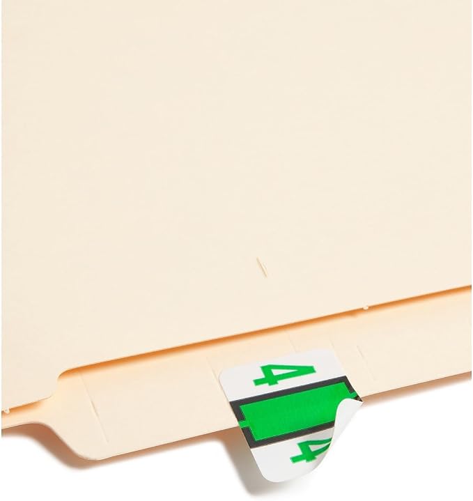 Smead BCCRN Bar-Style Color-Coded Numeric Label, 4, Label Roll, Light Green, 500 Labels per Roll (67374)