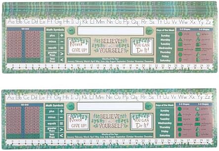 Really Good Stuff Eucalyptus Self-Adhesive Vinyl Desktop Helpers, Set of 24