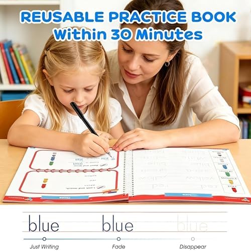 Magic Grooved Writing Practice for Kids Ages 3-5 5-8, Grooved Writing Books