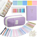 KOPKOFT Bible Study Supplies, Bible Journaling Kit for Women with Journal, Pen Case, Tabs, Highlighters and Pens, Bible Accessories Set for Women Students Beginner, Christian Gifts (Purple)