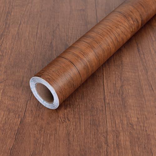 Wood Grain Contact Paper Peel and Stick Wallpaper for Cabinets Furniture
