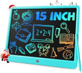 TEKFUN 15" LCD Writing Tablet for Kids, Large Drawing Pad for Boys & Girls, Screen-Free Way to Keep Kids Busy, Reusable Doodle Board for Learning & Travel, Great Christmas Gift Idea(15in Blue)