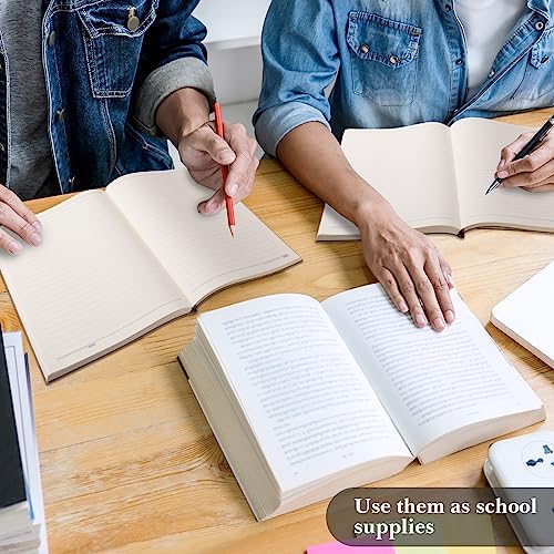 SATINIOR 5 Pack A4 Notebooks Leather Softcover Journal, Black
