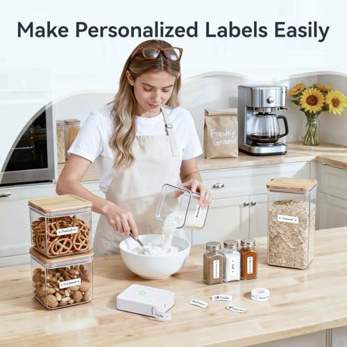 NIIMBOT D110 Mini Label Maker Machine with Tape for Home School, White