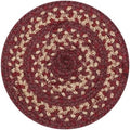 Homespice Autumn Maple Braided Trivets Ideal as Hot Pads, Round 8" Set of 3