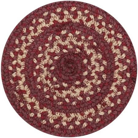 Homespice Autumn Maple Jute Braided Trivets, Round 8" Set of 6