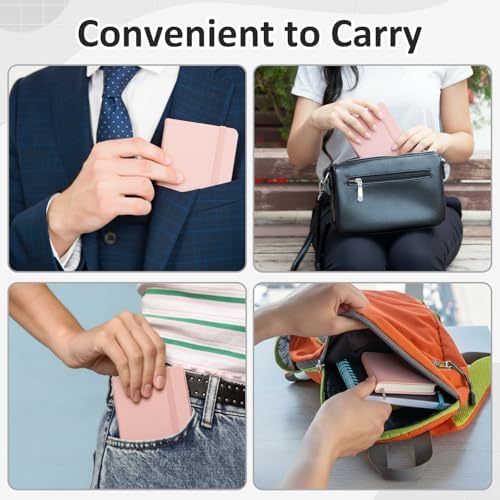 Ceenna 16 Packs Pocket Small Notebook Journals Mini Notebook bulk 192 Pages/96 Sheets Hardcover with Thick Lined Paper 3" x 4.4" A7 Small Notepad Pastel Color For Office Home Journey Supplies