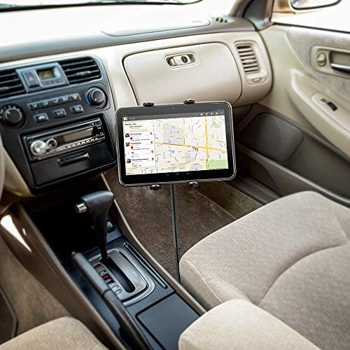 ARKON Mounts Car or Truck Seat Rail Tablet Mount 28" Gooseneck | Universal Fit | 360° Adjustable Viewing | Solid Flexible Arm | Compatible with iPad, Samsung, Google, & More | TAB192L28
