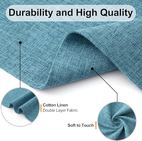 Homaxy Cloths Placemats for Dining Table Set of 8, 13" x 19", Aqua